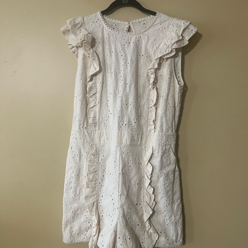 Eyelet Ruffle Romper by Happy x Nature